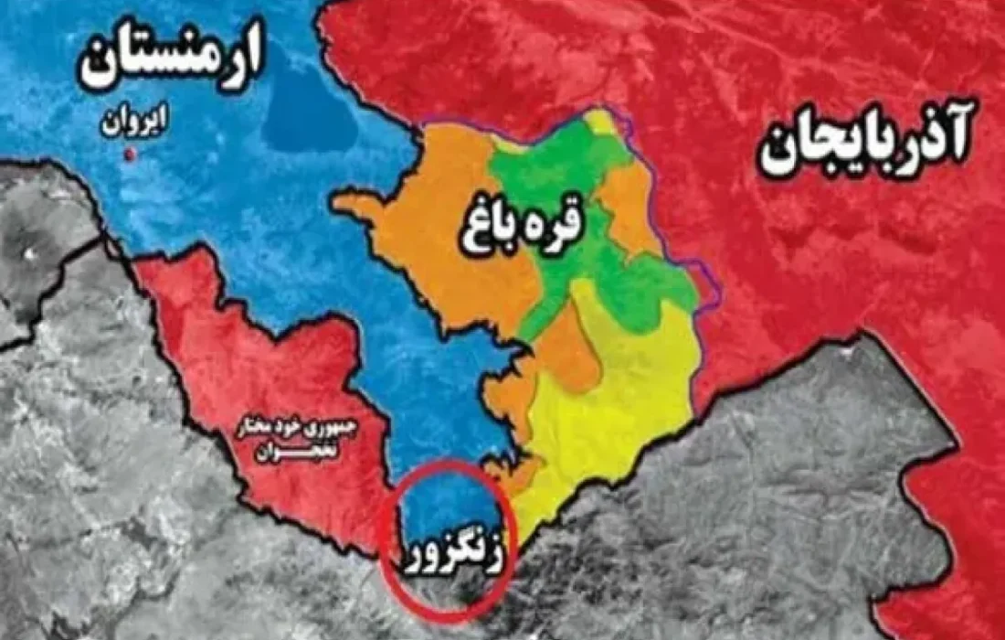 تصویر جغرافیایی ایران - آذربایجان و ارمنستان