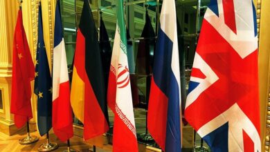 پرچم کشورهای مذاکره کننده در برجام