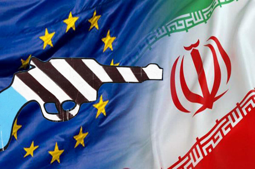 پرچم اتحادیه اروپا و ایران _ اطلس دیپلماسی