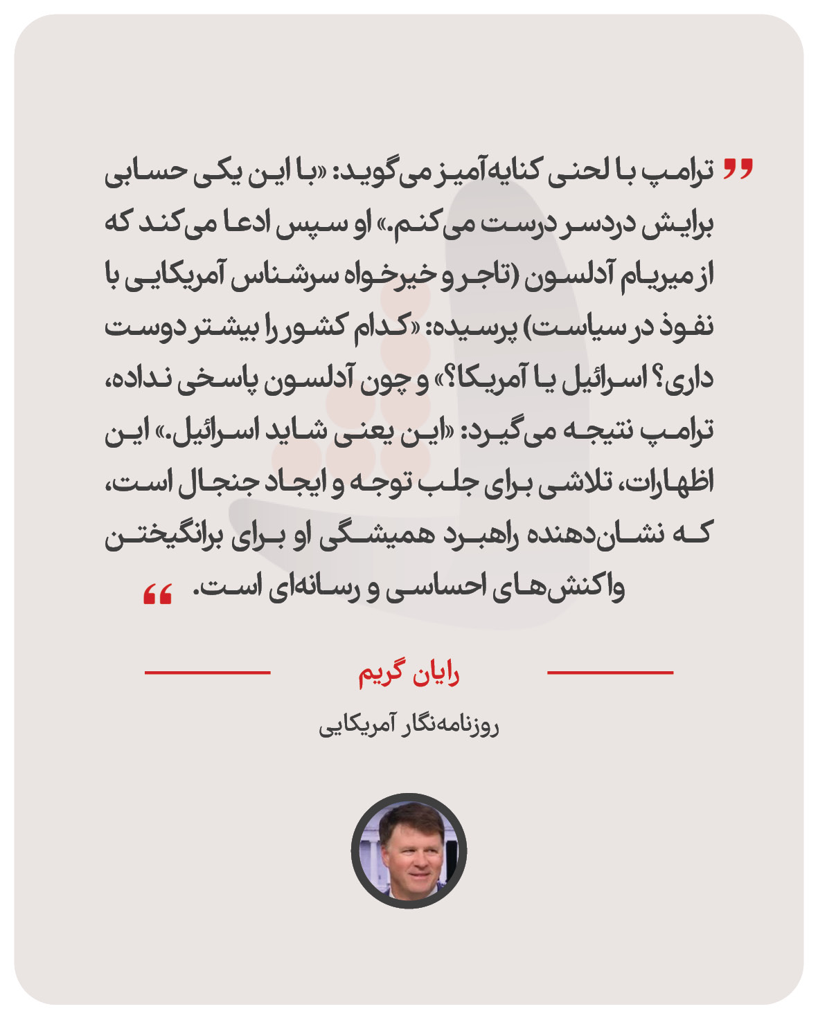 رایان گریم - روزنامه‌نگار آمریکایی