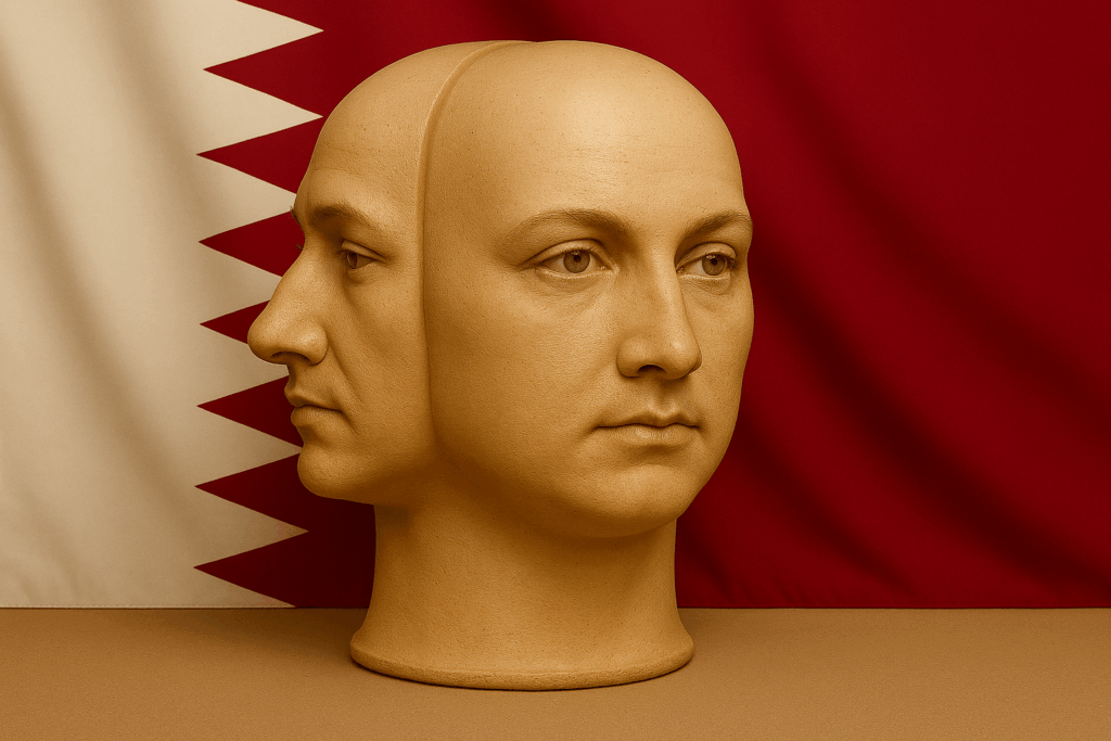 مرد دوچهره و پرچم قطر _ اطلس دیپلماسی