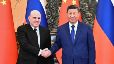 دست دادن شی جین‌پینگ و میشوستین - اطلس دیپلماسی