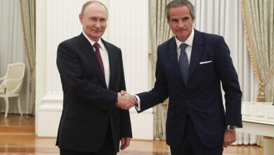 رافائل گروسی و ولادیمیر پوتین