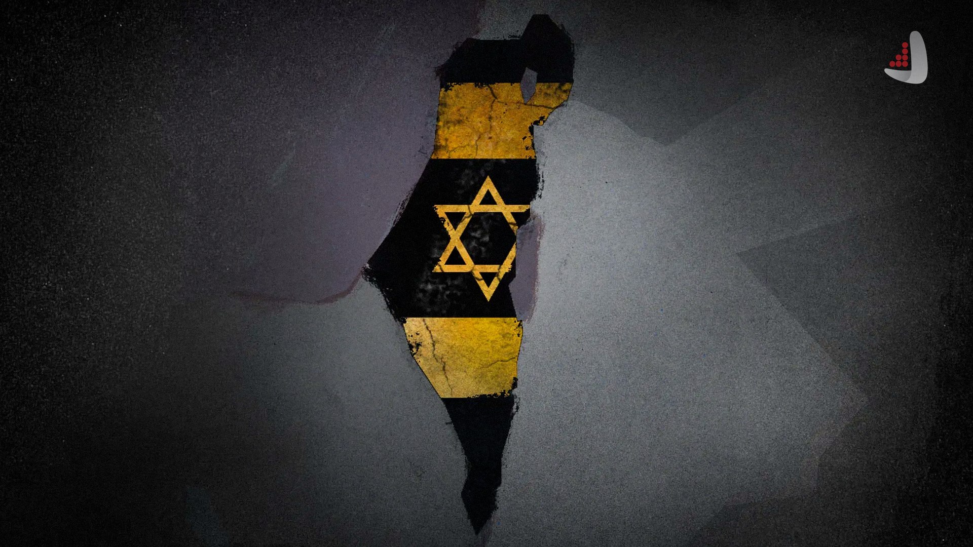 نقشه فلسطین اشغالی با پرچم اسرائیل