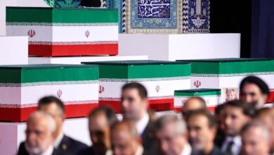 مراسم ادای احترام به رهبر شهید ایران