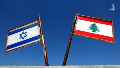 پرچم اسرائیل و لبنان