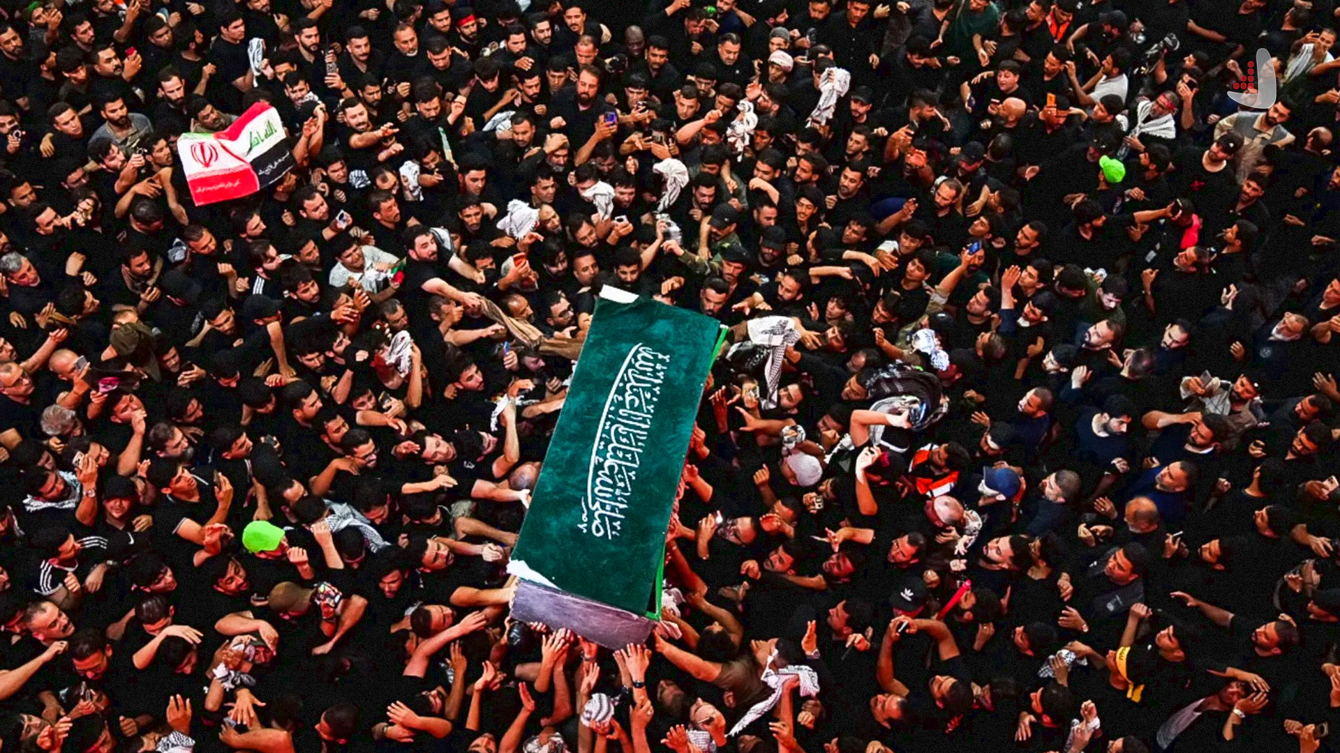 تشیع پیکر رهبر شهید در کربلا