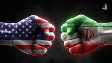 دو مشت با طرح پرچم ایران و امریکا