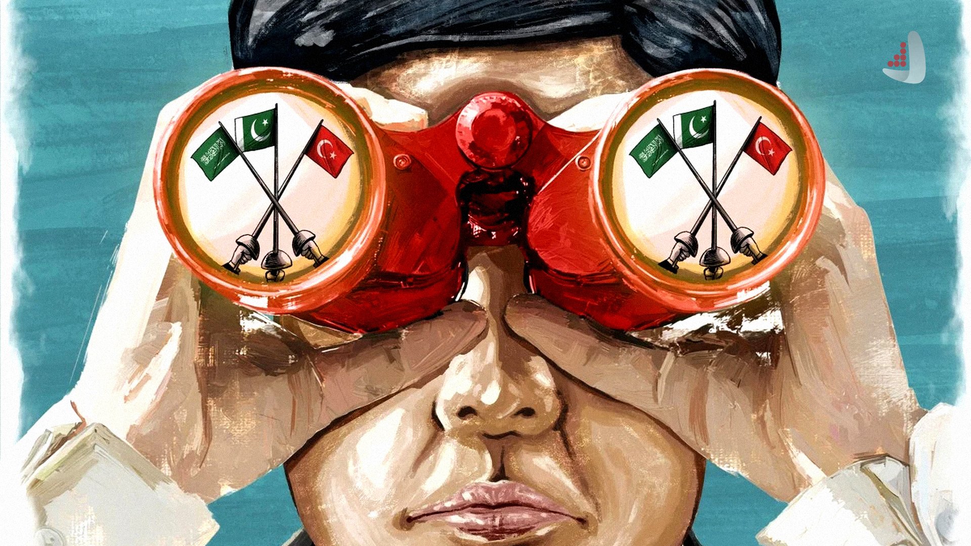 طرح گرافیکی فردی با دوربین دوچشمی