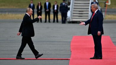 دونالد ترامپ و ولادیمیر پوتین در دیدار رسمی