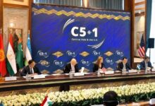 مقامات کشورهای اسیای مرکزی و ایالات متحده در نشست دیپلماتیک C5+1