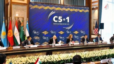مقامات کشورهای اسیای مرکزی و ایالات متحده در نشست دیپلماتیک C5+1