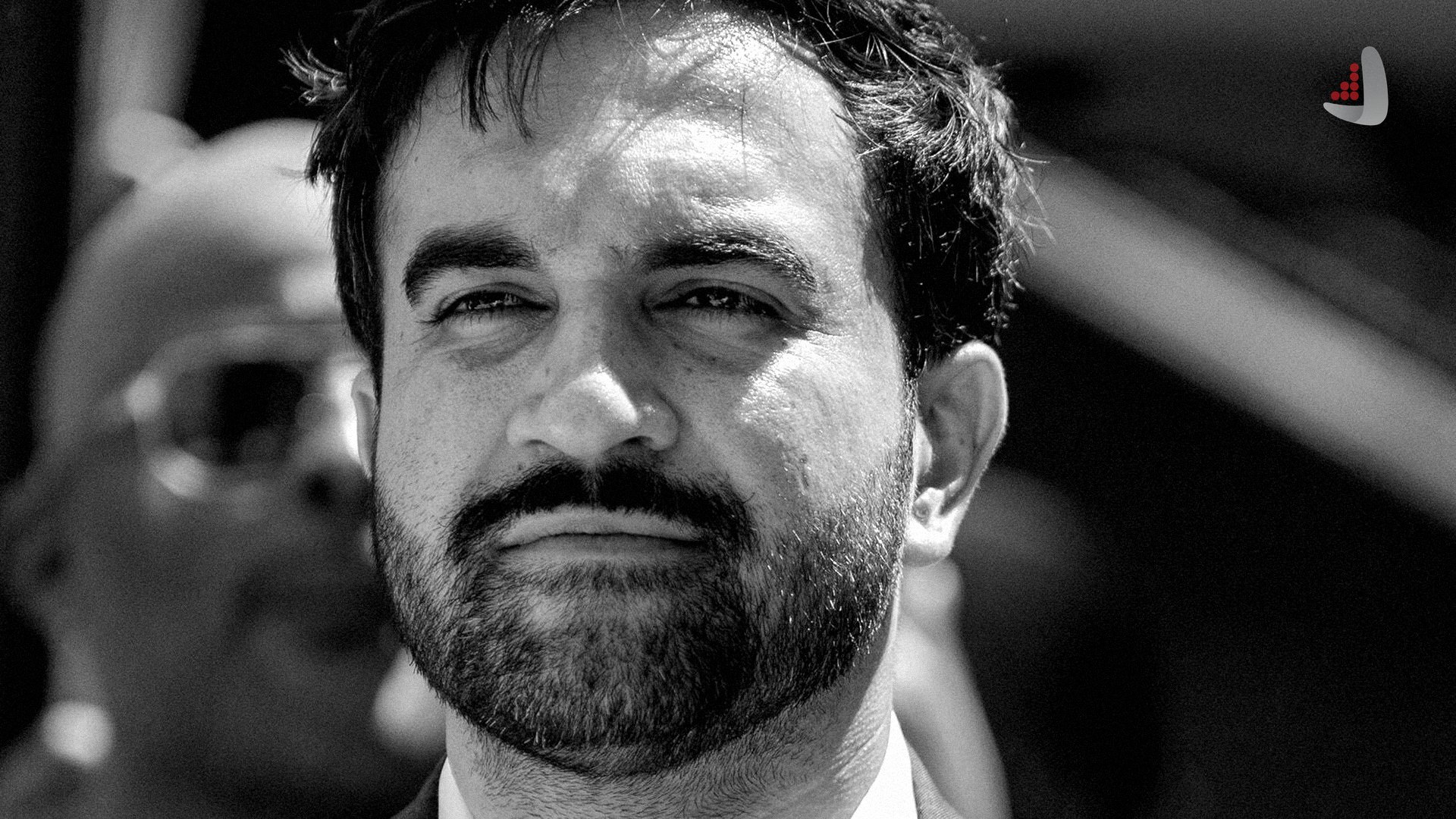 پرتره سیاه و سفید زهران ممدانی