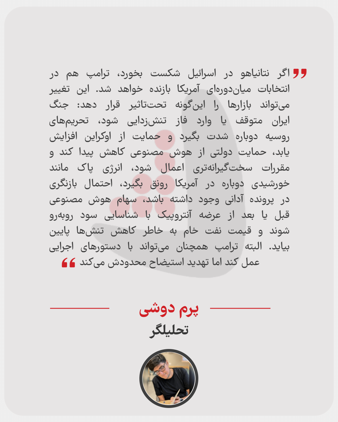 پرم دوشی - تحلیلگر